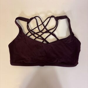 Lululemon Deep Wine Free To Be Wild Sports Bra 10